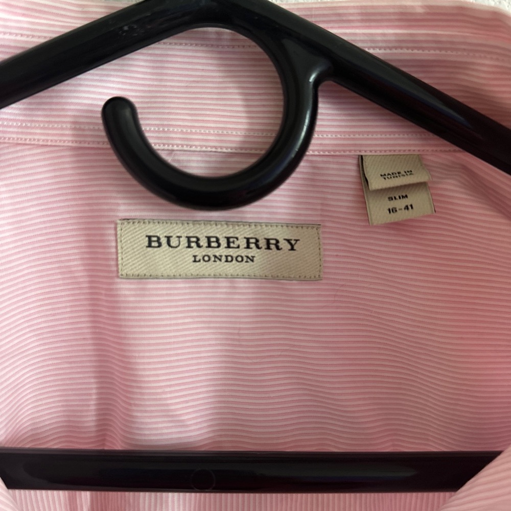 Burberry men dress shirt size 18/41 slim fit